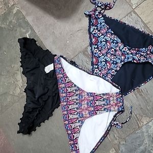 Three bikini bottoms